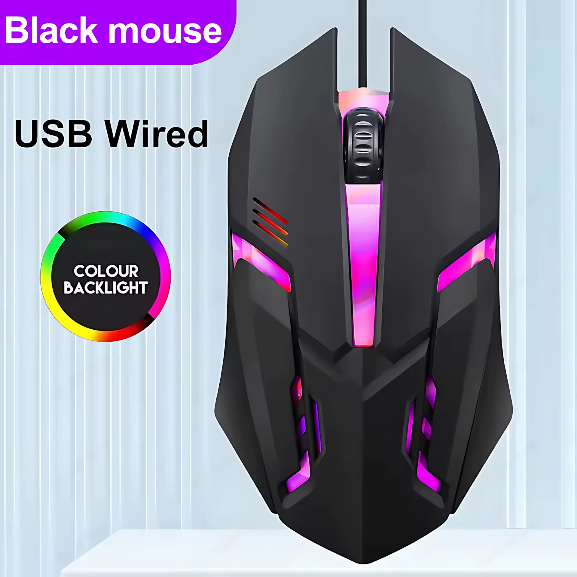 New Wired Keyboard and Mouse Set Usb Luminous Mechanical Keyboard and Mouse Set for PC Laptop Computer Game Office