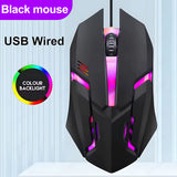 New Wired Keyboard and Mouse Set Usb Luminous Mechanical Keyboard and Mouse Set for PC Laptop Computer Game Office