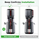 Cold Press Juicer Machine with 5.1 Wide Feed Chute for Whole Fruits and Vegetables Slow Masticating Easy to Clean High Juice Yi