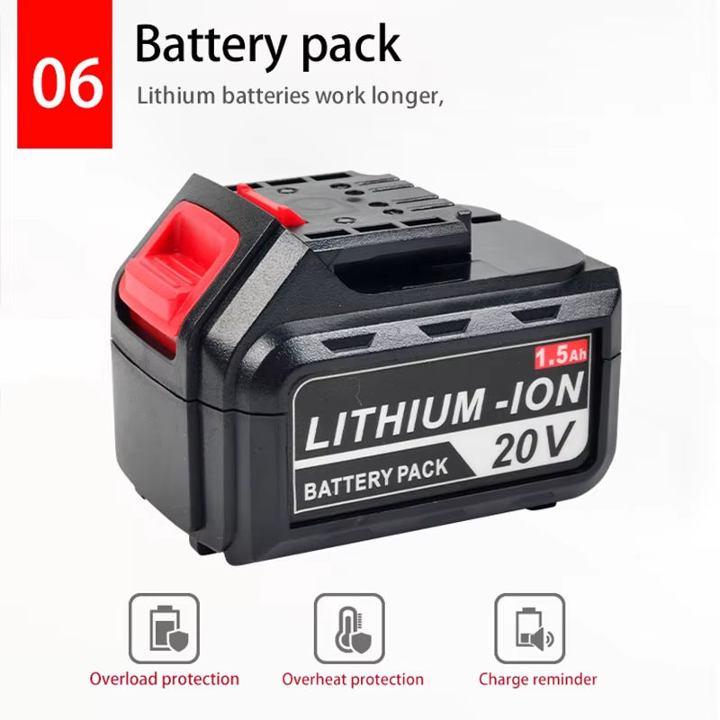 20V 10mm Cordless Electric Impact Drill and Screwdriver Compatible with Makita 18V Battery
