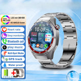 2025  Military GPS Smart Watch Men Full Touch Screen Sport Fitness Healthtest Voice Call Smartwatch