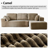 Oversized L Shaped Couch with Chaise, Minimalist Compressed Boneless Couch No Assembly Required, Modular Cloud Sectional Sofa Fo