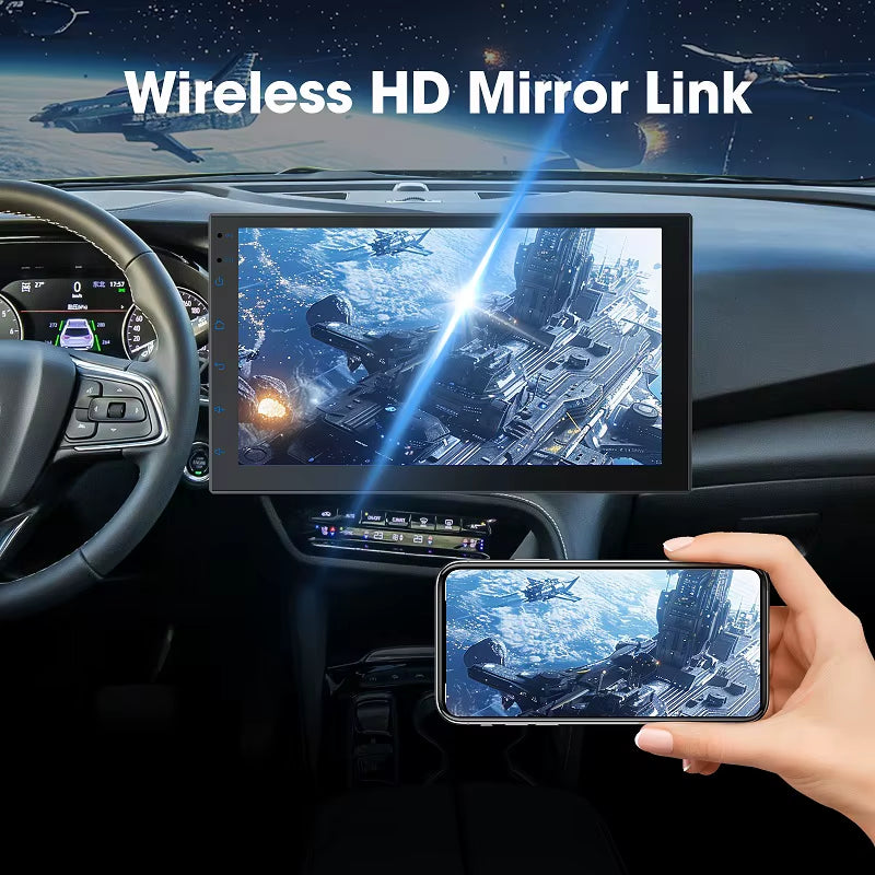 7 9 10 Inch 2Din Car Stereo with Wireless Carplay and Android Auto Car Radio with BT4.1 Backup Camera Mirror Link GPS Wifi FM AM