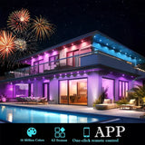 Eaves Lights Permanent Outdoor LED Light String Strip APP Smart Dly Auto Scene Lighting Effects Christmas Holidays Decor
