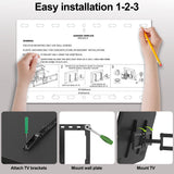 Full Motion TV Wall Mount for 47-90 Inch Tvs Swivels Tilts Extension Rotation Holds up to 132Lbs Max VESA 600X400Mm, Fit 16" Wood Stud