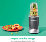 Personal Blender, Shakes, Smoothies, Food Prep, and Frozen Blending, 24 Ounces, 600 Watt, Gray, NBR-0601WM