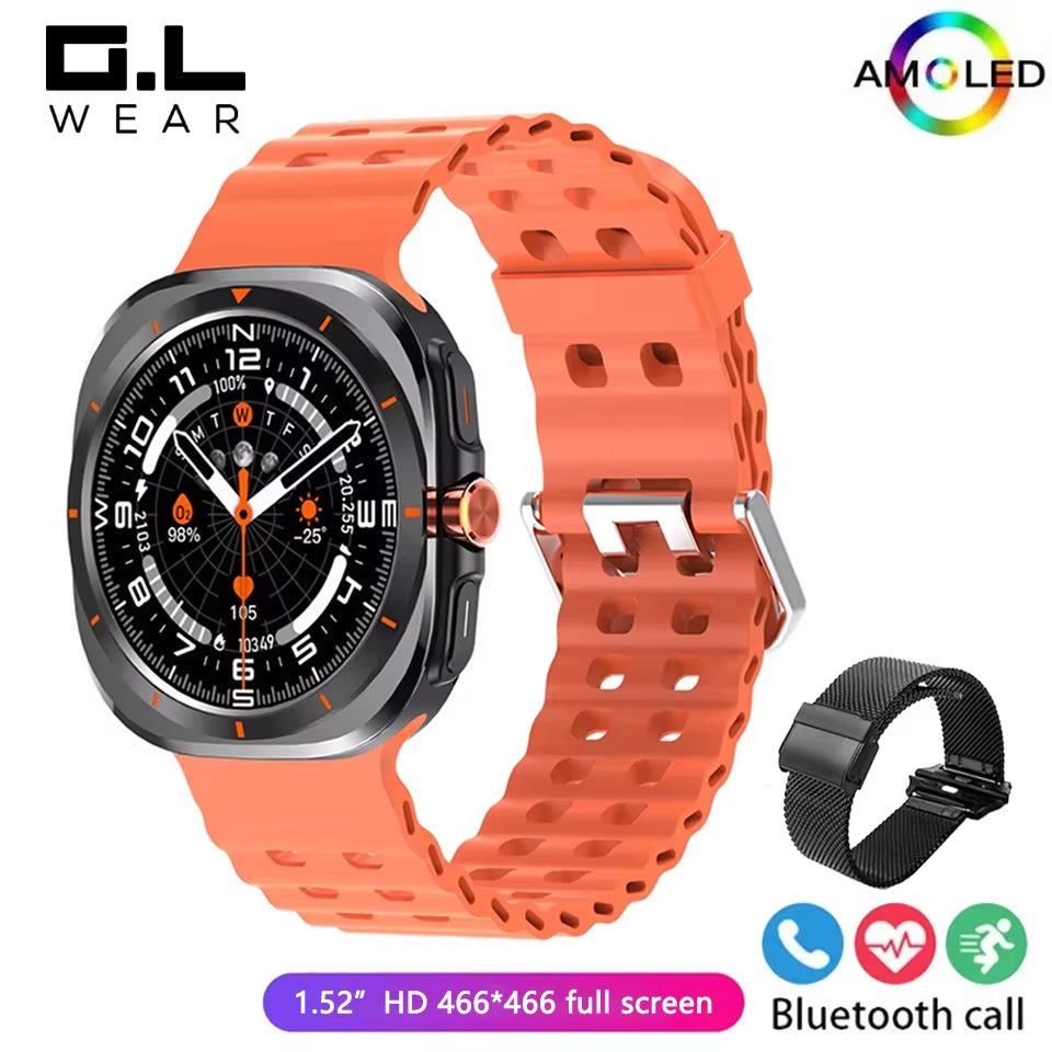 G.L Wear 2025 New Smartwatch for Men Heart Rate Monitoring Bluetooth Calling Fitness Tracking Pedometer Men'S Smartwatch