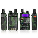 2Pcs  UV 5R Walkie-Talkie Long Range 5W Power Camouflage UV-5R Remote Radio Dual Band VHF UHF Ham Radio Communicator