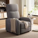 Push Back Recliner Chair for Adults, Lazy Adjustable Single Sofa with Side Pocket Ergonomic Home Theater Seating for Living Room