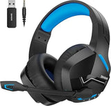BW01 Wireless Gaming Headset with Mic for PC PS4 PS5 2.4G Bluetooth USB Gamer Headphones with Mic for Laptop Computer