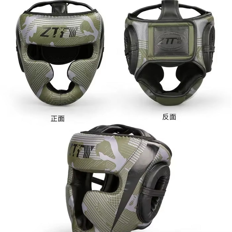PU Boxing Helmet Leather Safety Protect Boxing Gear Equipment Head Guard Free Fight Sport Headgear