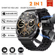 2025 New 6ATM Waterproof Smart Watch Men Outdoor Smartwatch GPS Earphone Compass Heart Rate LED Bluetooth Call Sports Gift
