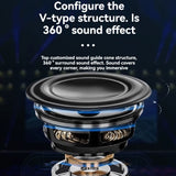 360° Mini Compactly TWS Wireless Bluetooth-Compatible Speaker Soundbar Loudspeaker LED Lights for Outdoor Activity/Home/Travel