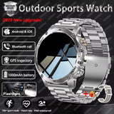 2025 Men 1.7-Inch AMOLED Screen Smart Watch 1000Mah Battery Heart Rate Bluetooth Call NFC GPS Tracker Sports Fitness Watches New