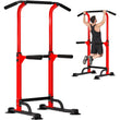 Power Tower Pull up Dip Station Multi-Function Fitness Equipment for Strength Training Adjustable Height Dip Stand for Home Gym