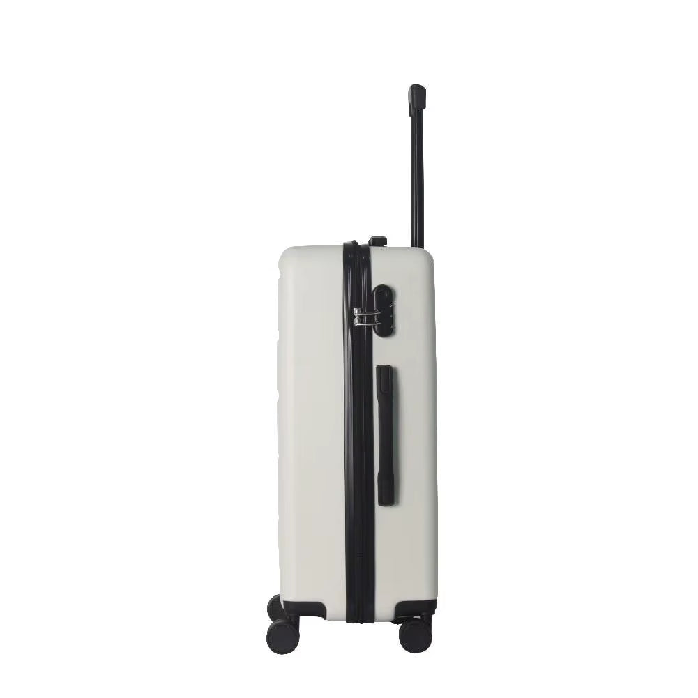 3Pc ABS Hardshell Lightweight Luggage Set Durable Spinner Wheel Suitcases 20 24 28 Inch White Complete Travel Set