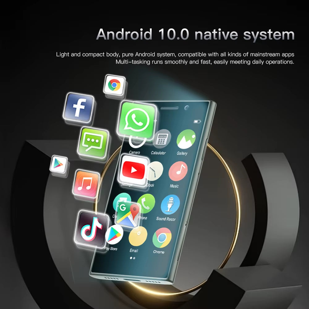 HOT SERVO Mini 4G Network Smartphone with 3.0" Screen, Dual SIM Standby, Android 10.0, 2GB RAM + 16GB Storage, Wi-Fi, GPS, and Face Unlock Feature