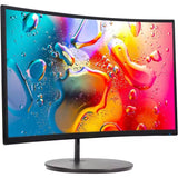 Outdoor Furniture Curved 27" FHD 1080P 75Hz LED Monitor VGA Build-In Speakers, EDGE-LESS Metal Black 2019 (C275W-1920Rn)-Hot