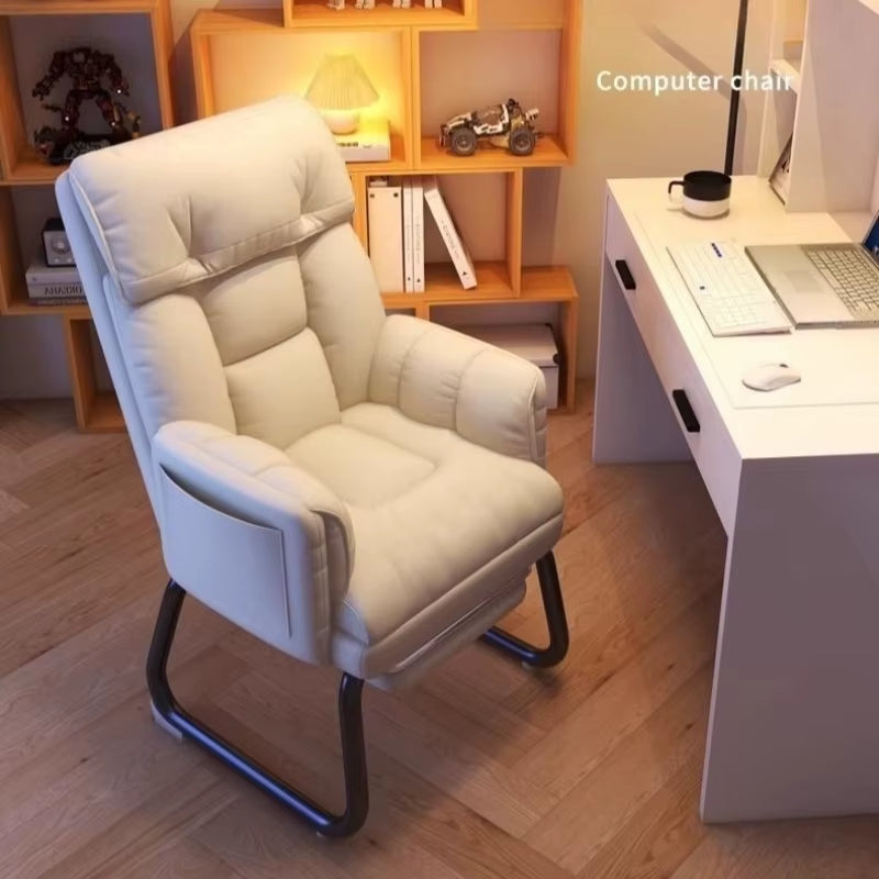 Home Multifunctional Office Computer Chair; Comfortable Seated Chair, Family Dormitory Arched Back Chair