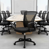 Ergonomic Mid Back Mesh Office Chair with Lumbar Support and Armrests