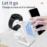 65W Fast Wireless Charger Stand for Iphone 16 15 14 Samsung S24 S23 Apple Watch 8/7 Samsung Galaxy 6/5 3 in 1 Charging Station