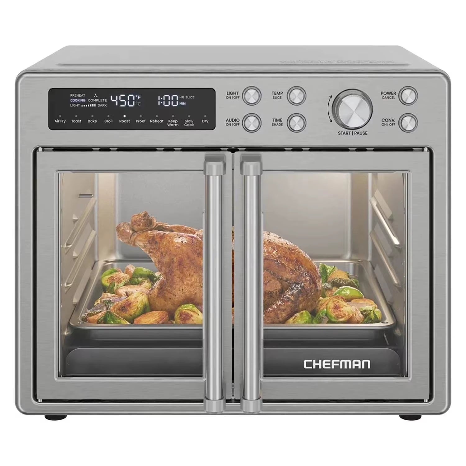 10 in 1 French Door Air Fryer and Oven Combination, 26 Quarts. Capacity