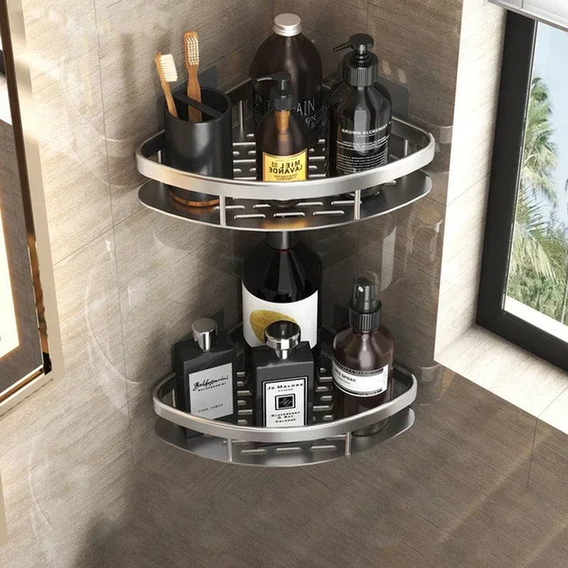 Wall Shelves Shelf Holder Bathroom Shampoo Shower No-Drill Rack Corner Makeup Storage Accessories for Mount Organizer