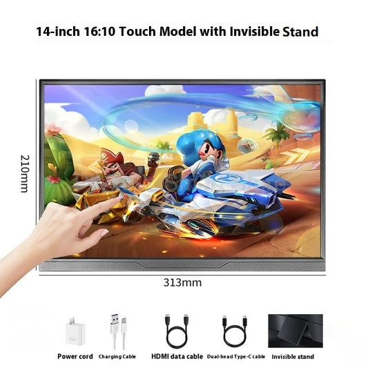 14/15.6/16 Inch Touch-Enabled Portable Monitor for Laptop Second Screen PC Extension for PS4 Switch Type-C HDMI Interfaces IPS