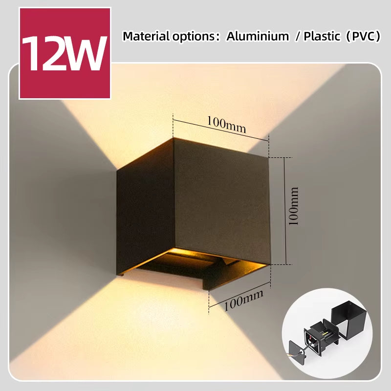 Wall Light Waterproof Exterior Aluminum Garden Street Outdoor LED Light Courtyard Lamp Lustre Porch Home Appliances Facade Lamp