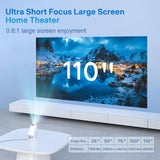 Projector X1BQ PRO 4K 290ANSI Android 14 Dual Wifi6 Allwinner H726 BT5.4 1280*720P Outdoor Video Home Theater Projector