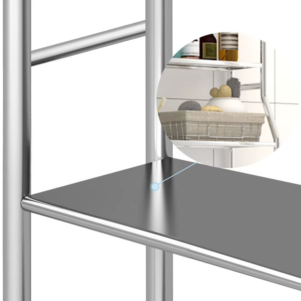 Over Toilet Storage Shelf,2/3-Tier Freestanding over the Toilet Storage,Metal Bathroom Shelves with Paper Holder and Removable