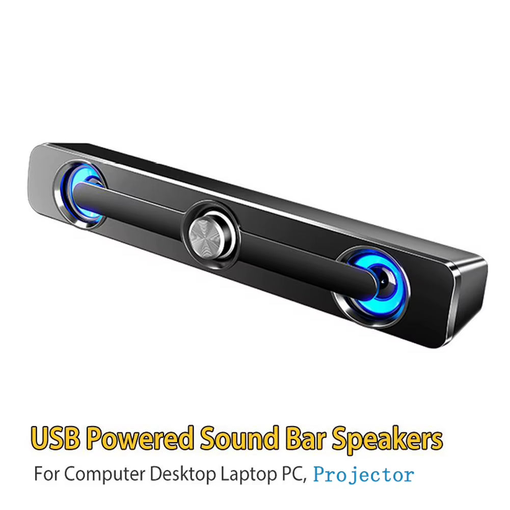 PC Sound Bar Bluetooth USB Wired Speakers Bar Stereo Speaker for Projector PC Laptop Phone Computer 3.5Mm Aux Speaker