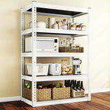5 Tier Storage Shelves, 2500LBS Adjustable Metal Shelving Unit, White Shelves for Pantry, Kitchen, Garage,, Customized