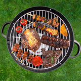 Vertical Charcoal Smoker with Built-In Thermometer BBQ Smoker Grill 2 Access Doors for Parties Camping Outdoor Cooking