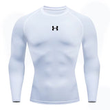 Men Running Compression T-Shirt Long Sleeves Sport Tees Gym Fitness Sweatshirt Male Jogging Tracksuit Homme Athletic Shirt Tops
