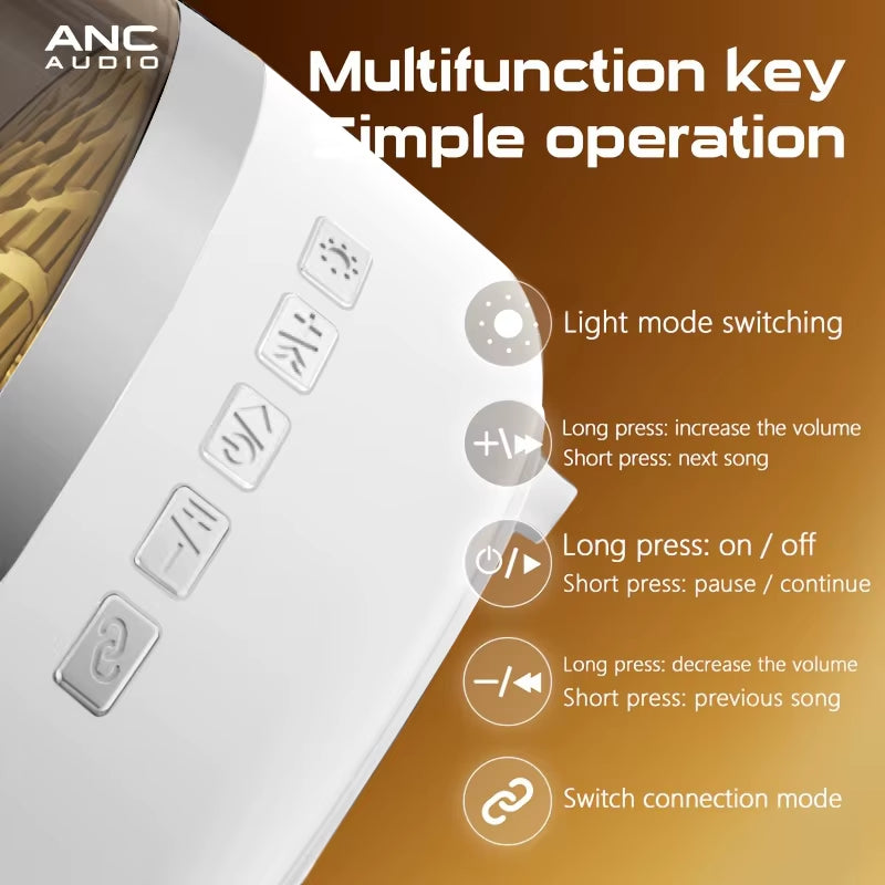 Wireless Bluetooth Speakers Portable Loudspeaker Panoramic Surround Sound Effec Subwoofer Outdoor Mini Small Speaker LED Lights