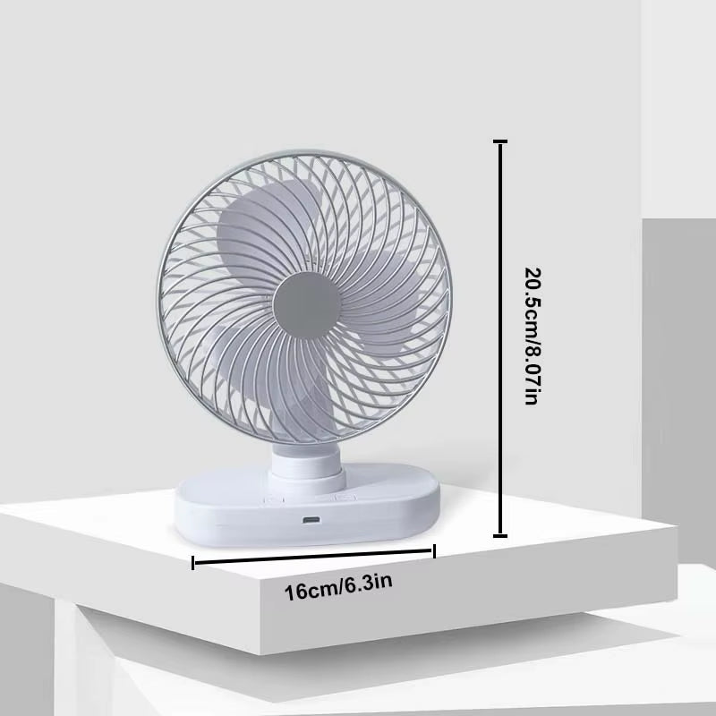 Desktop Fan Office Home Dormitory Mini Fan USB Charging Long Battery Life Shaking Head Fan Desktop Fan