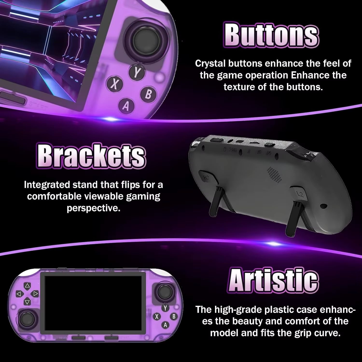 SF3000HD Retro Handheld Game Console,20000 Games 14+ Emulators,4.5-Inch IPS HD Screen ,3000Mah Dual Core Processor Connect to TV