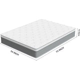 Full Size Mattress, 12 Inch Double Bed Mattress in a Box with Memory Foam and Pocket Spring for Medium Firm Feel, Fib，Customized