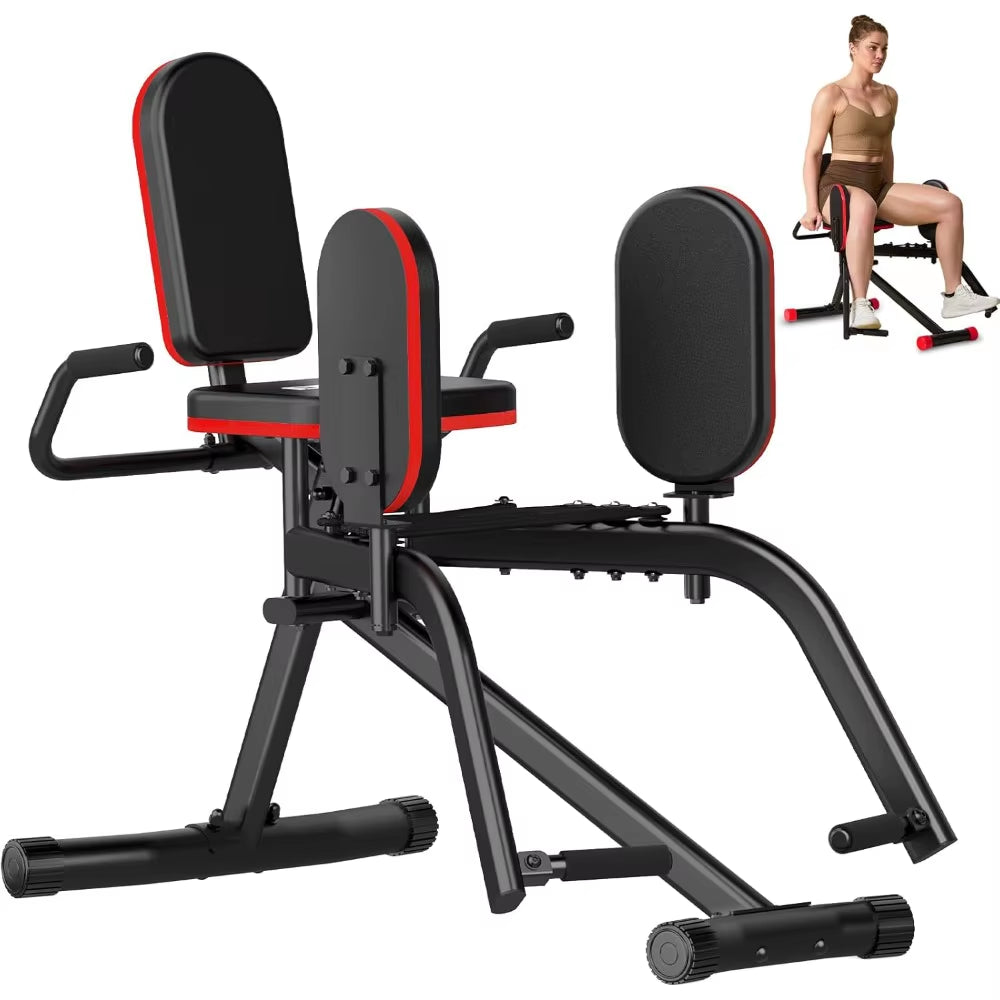 ERGOLIFE 6 Resistances Hip Abduction Machine for Home Office Inner Thigh Exercise Equipment Glute Training Machine