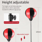 Free Standing Punching Bag Boxing Ball Training MMA Sports with Gloves and Mat Adjustable Height 125-145Cm for over 13 Years