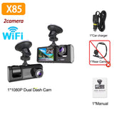3Channel Car DVR 1080P WIFI APP Dash Cam for Cars Video Recorder Dual Len Car Recording Camera Rear View Camera Car Accessory