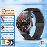 2025  Military GPS Smart Watch Men Full Touch Screen Sport Fitness Healthtest Voice Call Smartwatch