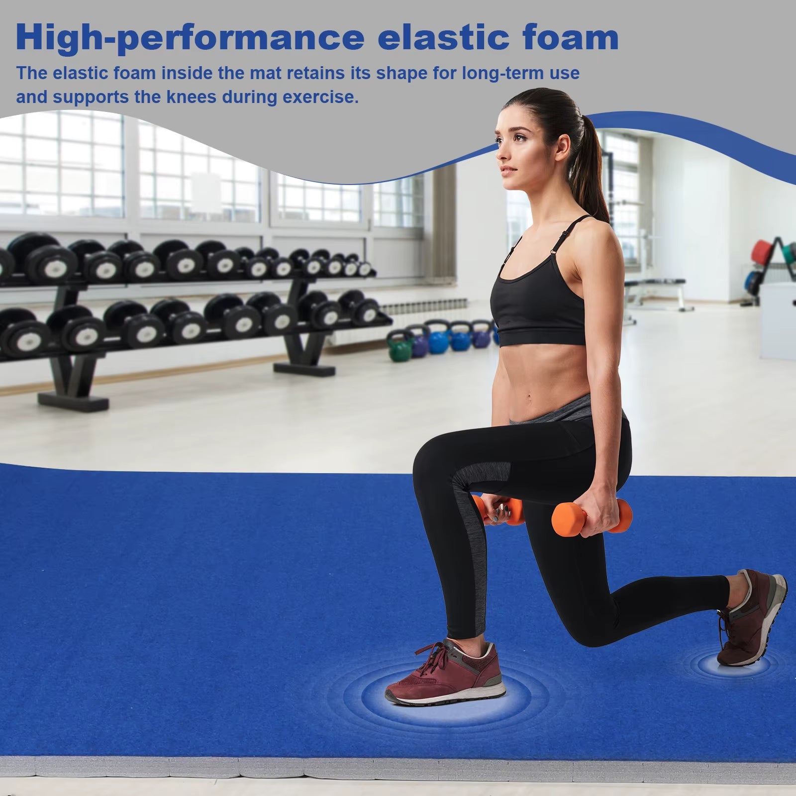 Sturdy Foam Wrestling Mat 118.11X70.87X1.57In Non-Slip Workout Mat with Grippy Surface for Home Yoga Fitness Pilates Martial Art