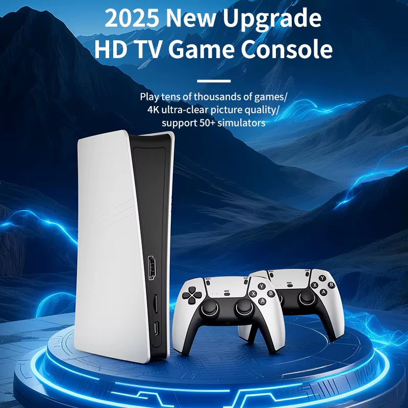 RS5 TV Game Console Dual Stick Wireless Controller Game 20000+64GB Double Joystick 4K Retro Suitable for PC, Android, TV GAME