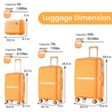 Luggage Sets 4 Piece PP Lightweight & Durable Expandable Suitcase for Travel School and Business Trip