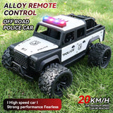 1:16 Alloy High-Speed Off-Road Police RC Truck with 2.4G Remote Control , Music & Bright LED Lights – Outdoor Toy Car for Kids