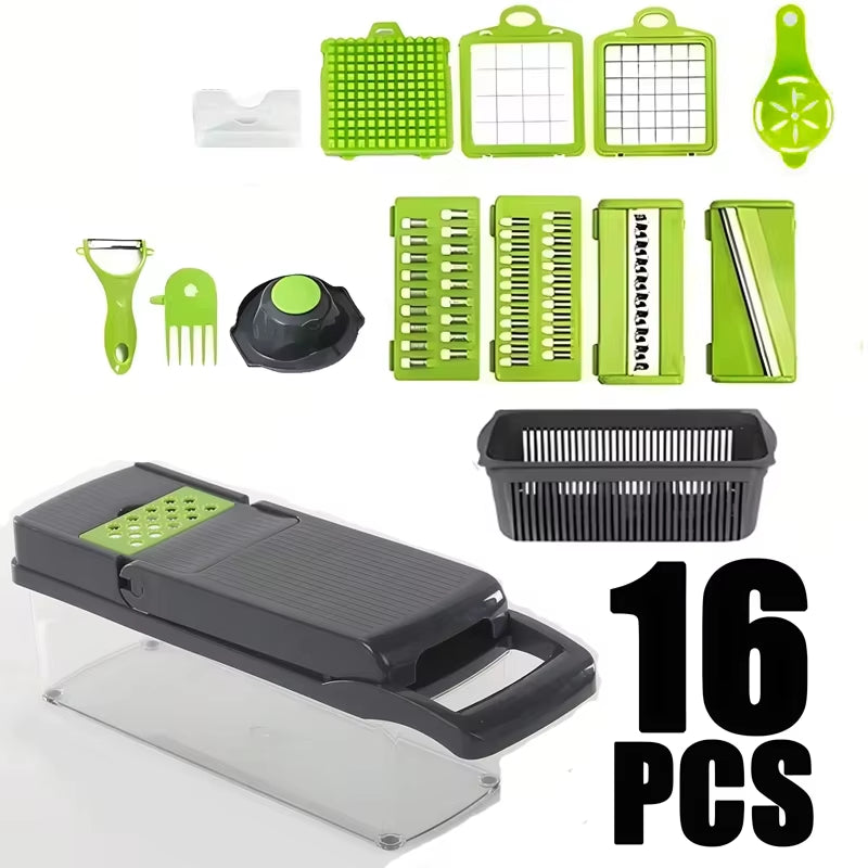 Kitchen Reusable Fruit Veggie Cutting Portable Vegetable Cutter Shredder Multifunctional Slicer Potato Chopper Carrot Grater