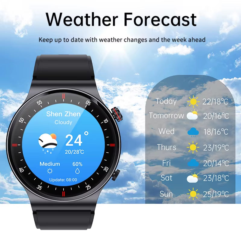 ECG+PPG Bluetooth Call Smart Watch 2025 Men AMOLED Full Touch Sports Watch Women Men Smartwatch Waterproof for Android Ios