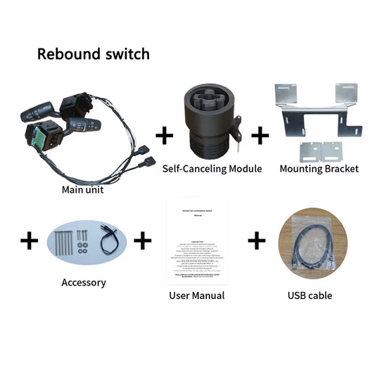 For T300 Racing Simulator Steering Wheel Euro/American Truck Turn Signal Wiper Automatic Rebound Cruise Ignition Switch